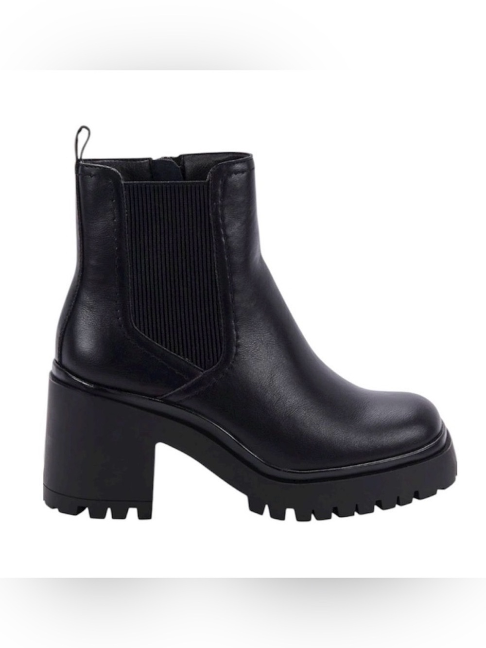 NIB Aqua College Raine Waterproof Black Suede Chelsea Boots Square Toe Women's 8 - Picture 15 of 15